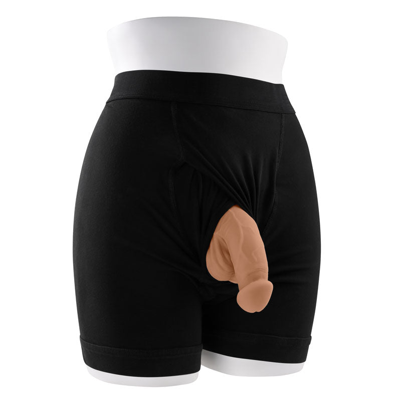 Gender X 4 Inch Penis Packer Medium - Tan