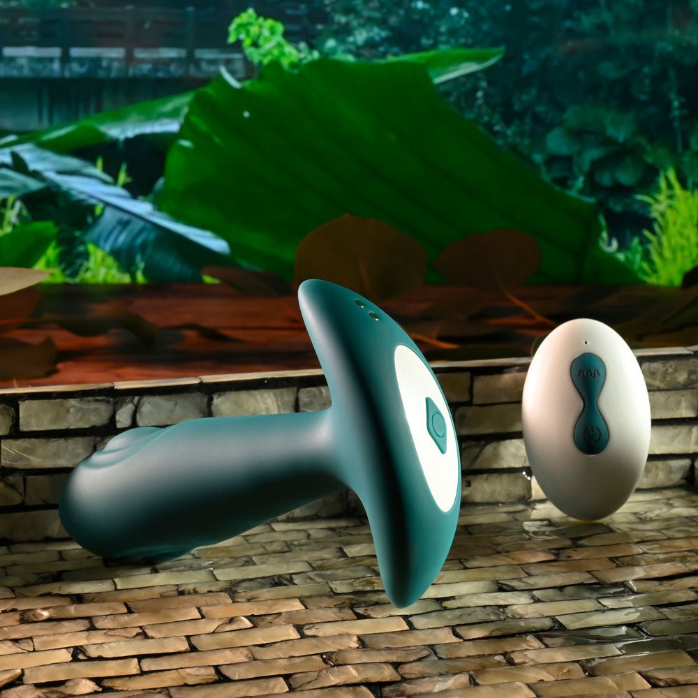 Gender X Tunnel Tapper - Butt Plug With Remote - Teal