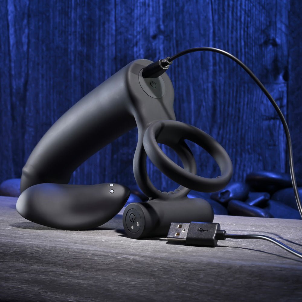 Gender X Full Swing - Vibrating Cock Ring with Double Penetrator Dildo