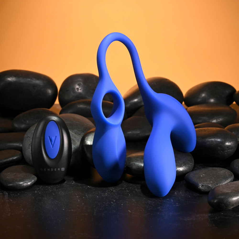 Gender X Back For More - Prostate Anal G-Spot Clitoral Stimulator with Remote - Blue