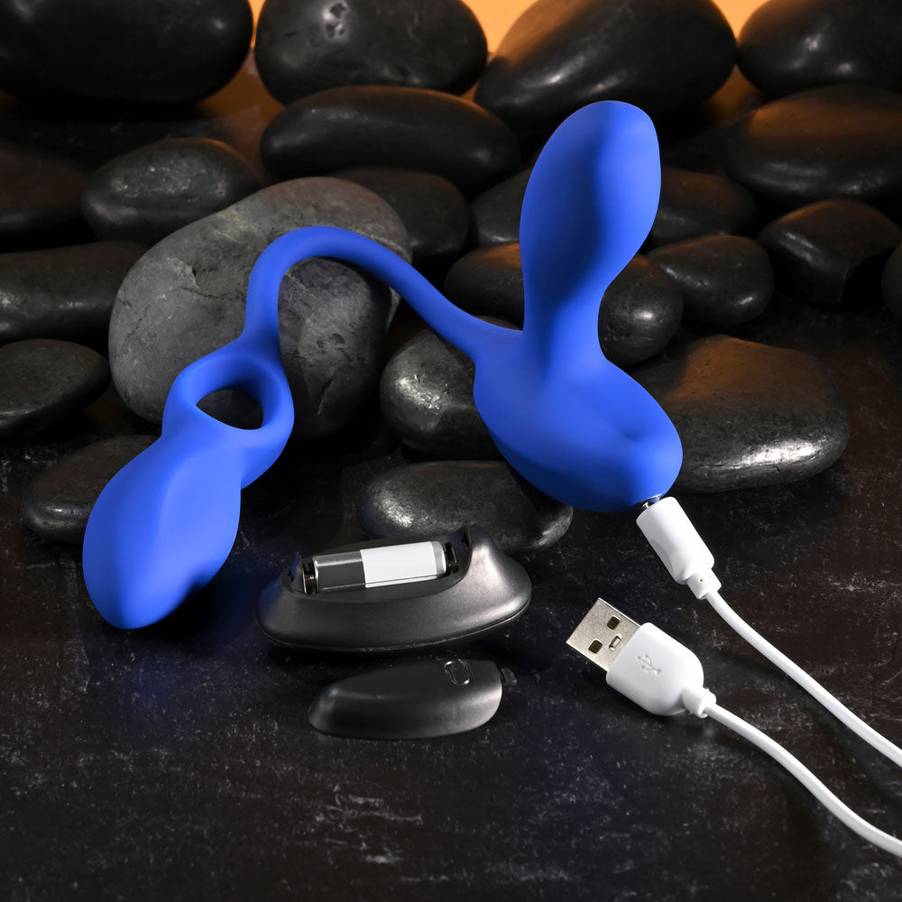 Gender X Back For More - Prostate Anal G-Spot Clitoral Stimulator with Remote - Blue