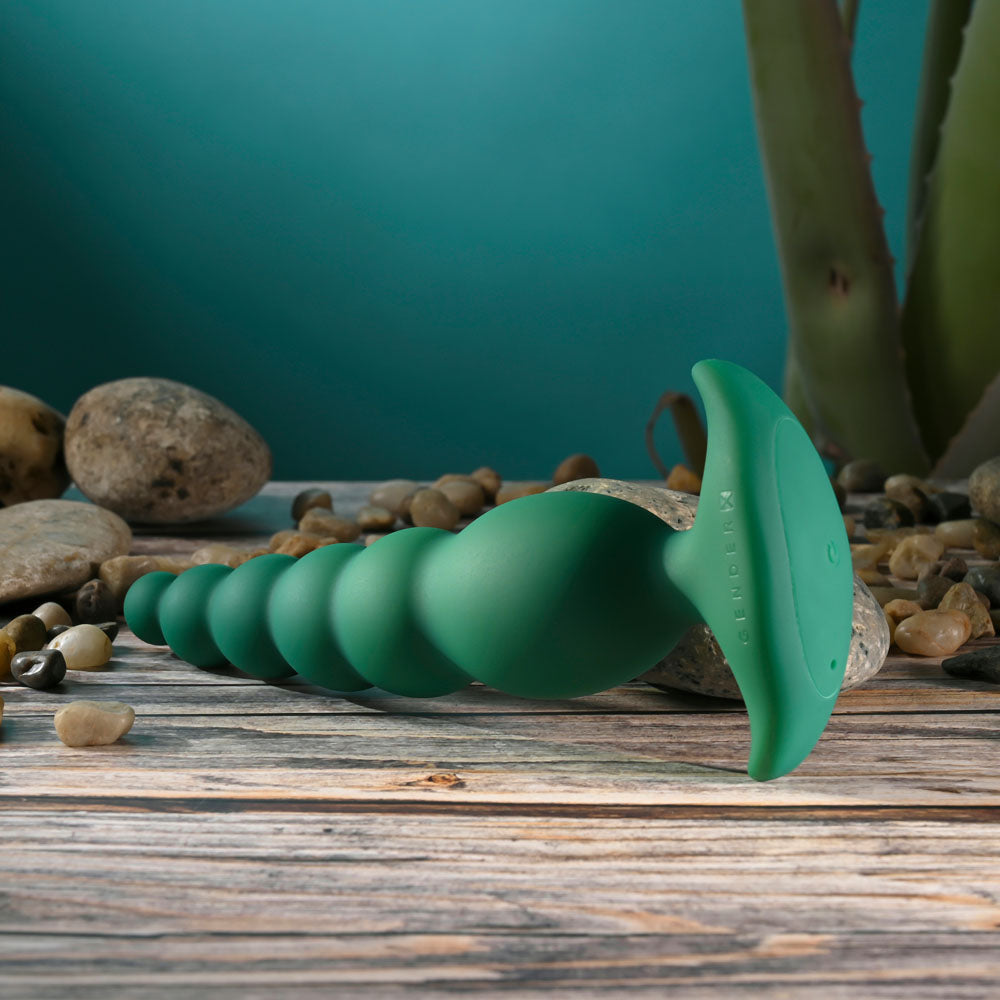 Gender X The Rattler - Vibrating Twirling Anal Plug - Green