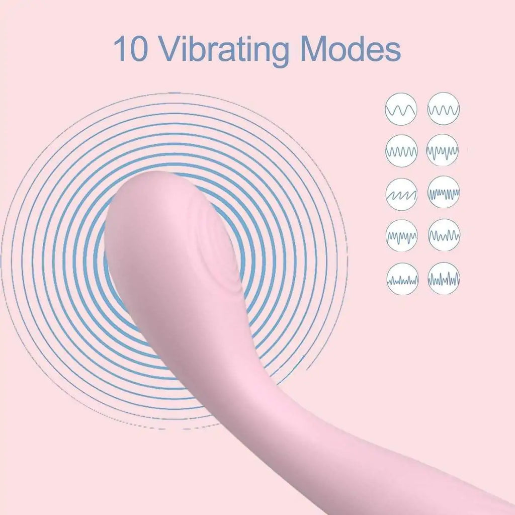 Curved G-Spot Vibrator for Women – Heated Pink Silicone Massager (42°C) with Textured Shaft & Multiple Vibration Modes | Buy Online India