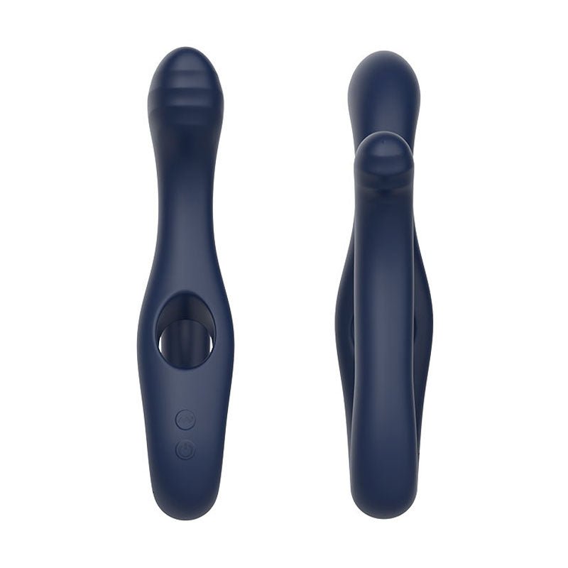 Adam & Eve Twisted Temptations - Bendable Dual Vibrator - Navy Blue