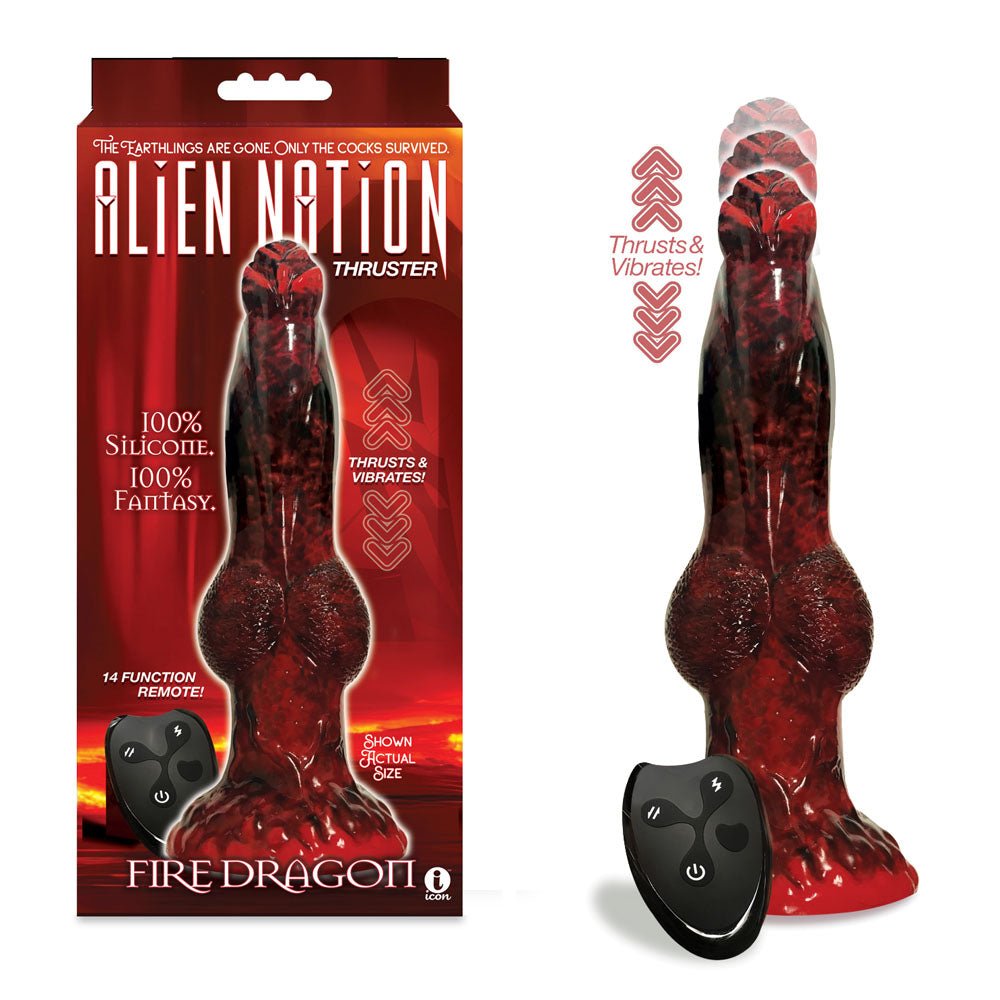Alien Nation - Fire Dragon - Thrusting Fantasy Dong with Remote Control