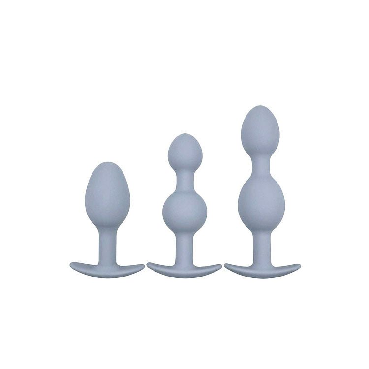 Adam & Eve Vibra Ball Trio - Weighted Anal Training Set - Grey