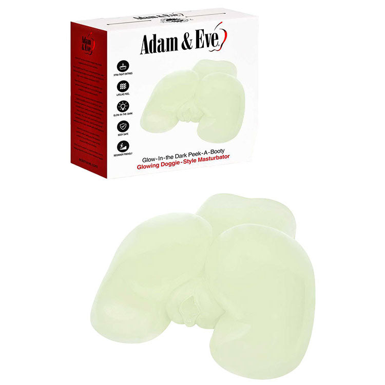 Adam & Eve Peek A Booty - Glow In The Dark Mini Doggy Style Masturbator