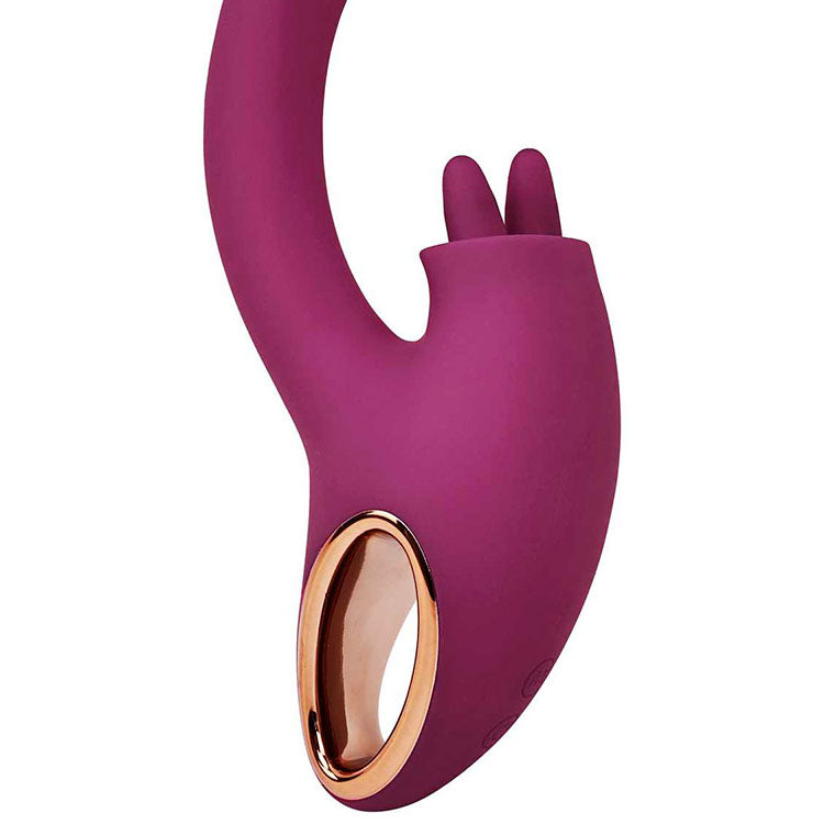 Adam & Eve Rose Gold Clit Tickler Rabbit Vibrator - Red