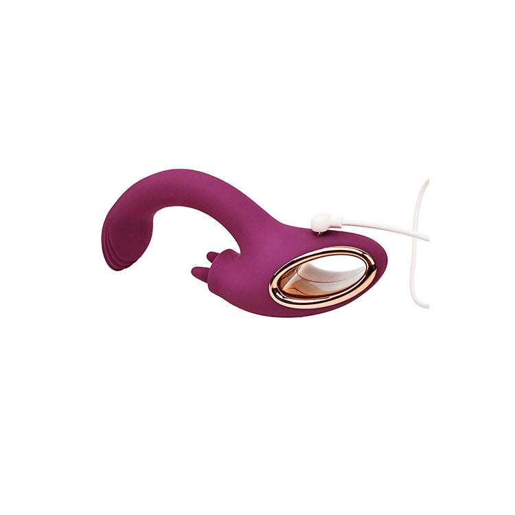Adam & Eve Rose Gold Clit Tickler Rabbit Vibrator - Red