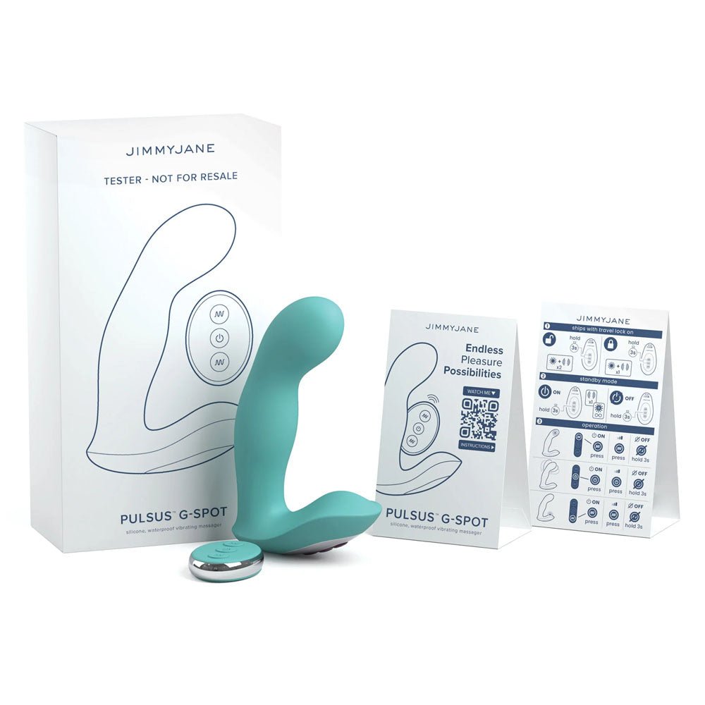 JimmyJane Pulsus G-Spot Dual Vibrator With Remote - Teal