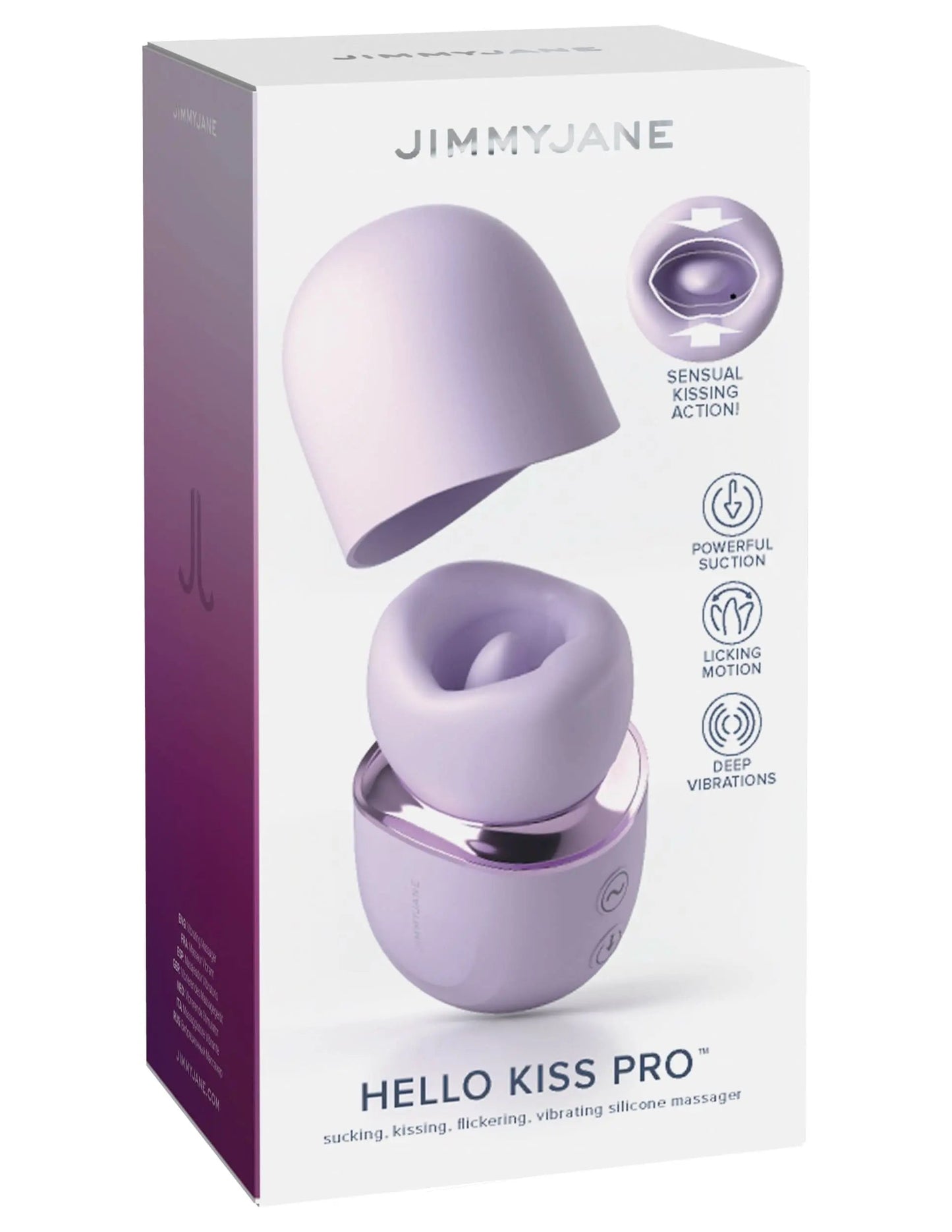 Hello Kiss™ Pro Purple Sucking & Licking Stimulator