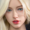 Nora - Tête de poupée unisexe, cheveux blonds et yeux verts, n° 314