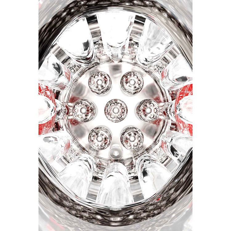 Adam & Eve Pleasure Pro 3000 - Thrusting & Rotating Auto Stroker - Red