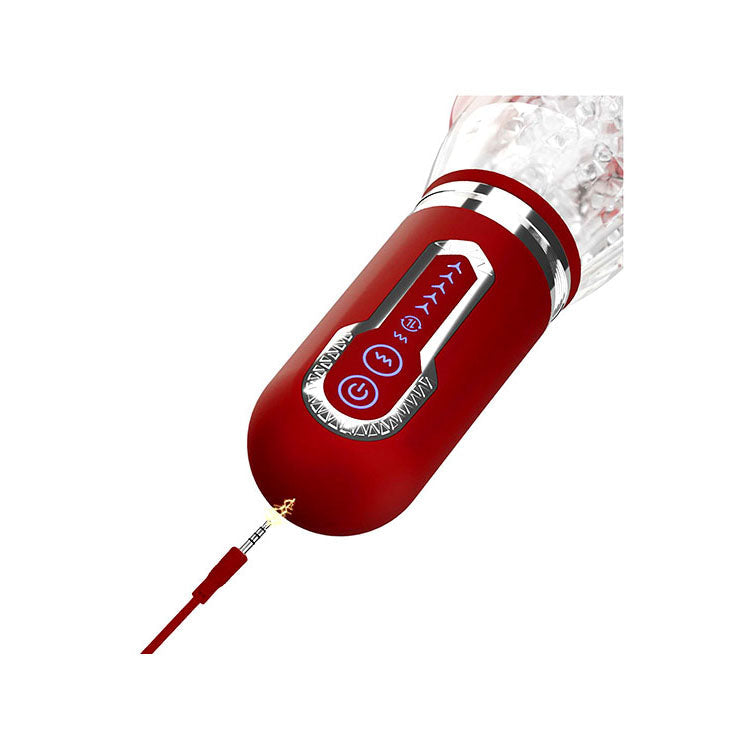 Adam & Eve Pleasure Pro 3000 - Thrusting & Rotating Auto Stroker - Red