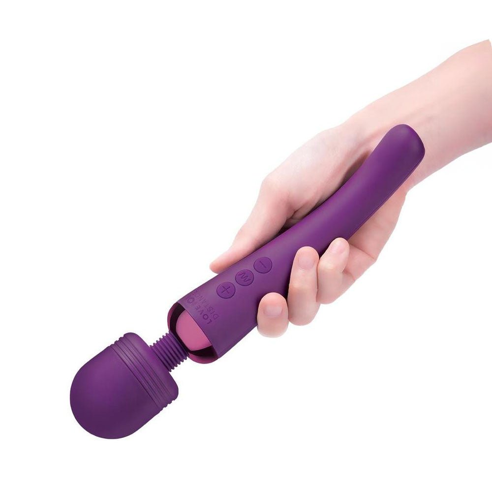 Love Distance Grasp Massager Wand With App Control - Purple