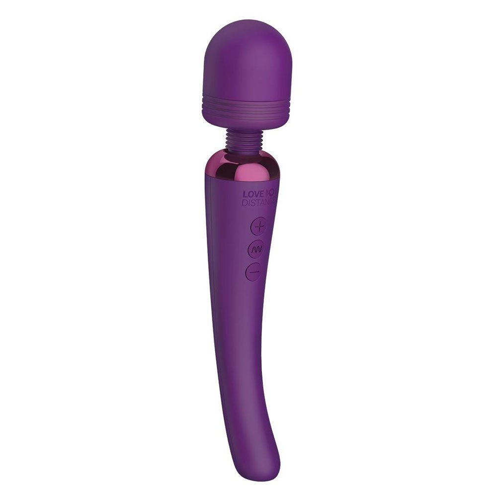 Love Distance Grasp Massager Wand With App Control - Purple