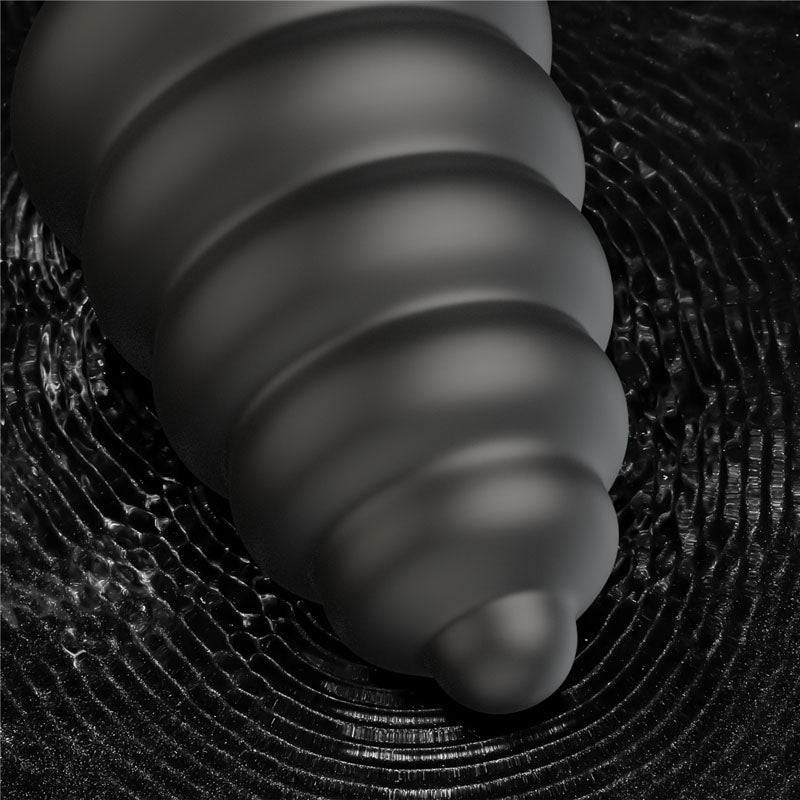 King Sized 7 Inch Vibrating Anal Cracker - Black Butt Plug