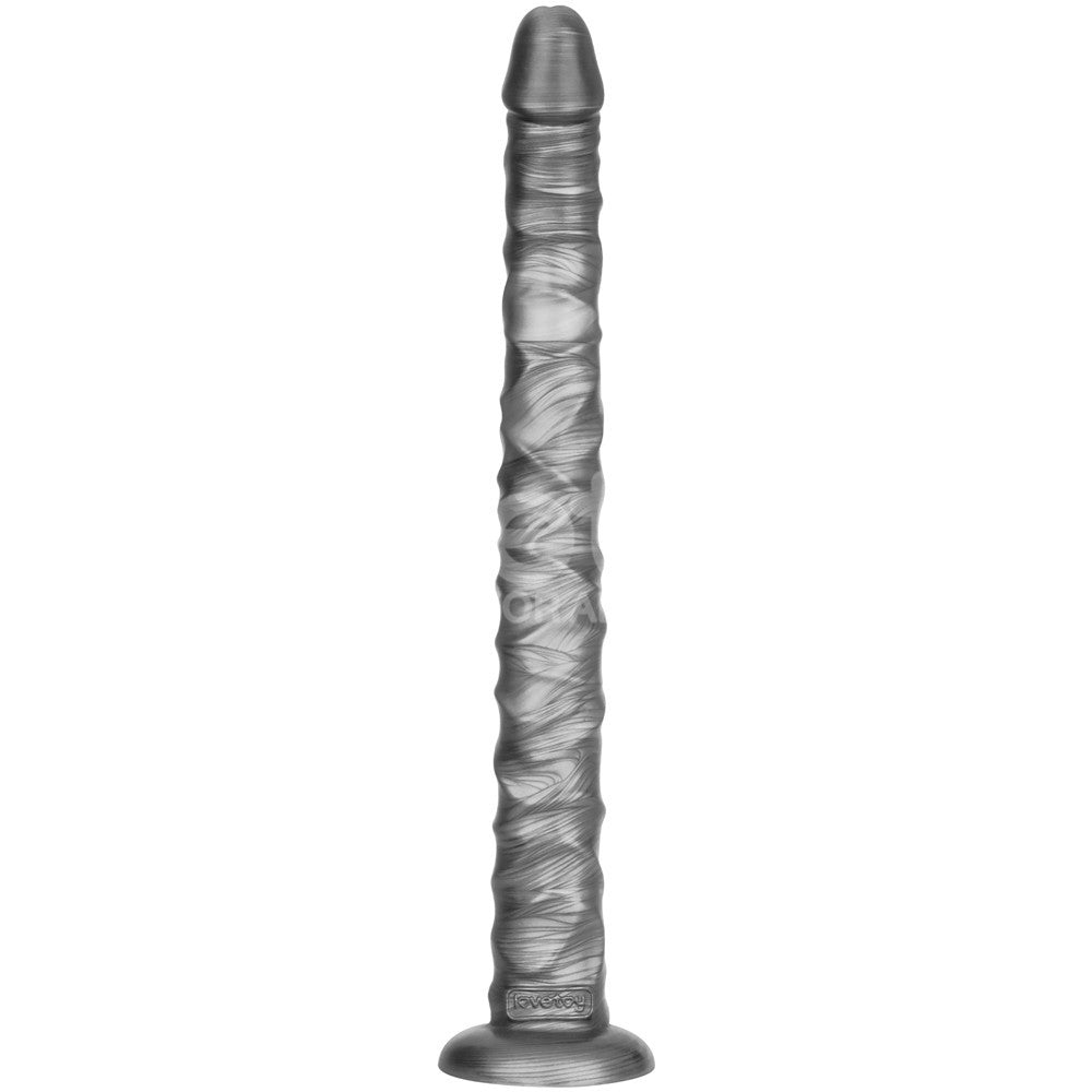 Lovetoy King Sized Vibrating Vibrax Slider 16 Inch Dildo - Grey