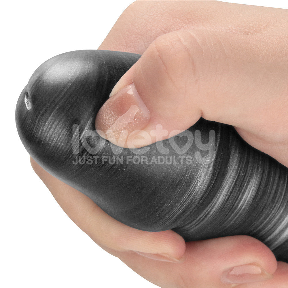 Lovetoy King Sized Vibrating Vibrax Slider 16 Inch Dildo - Grey