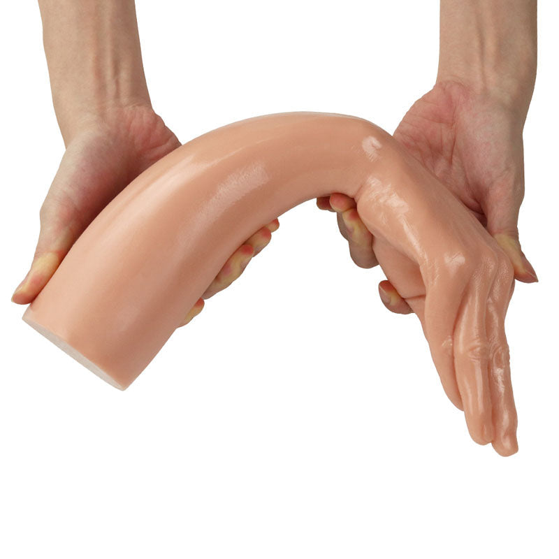 King 13.5 Inch Realistic Magic Hand Dildo - Flesh