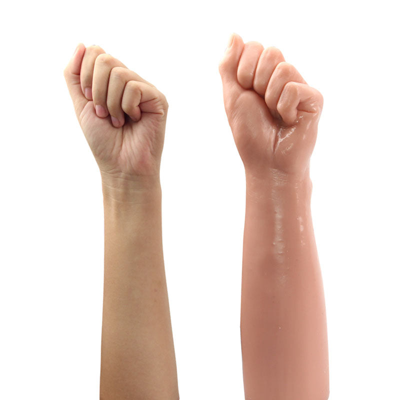 King Sized 12 Inch Realistic Bitch Fist - Flesh Dildo