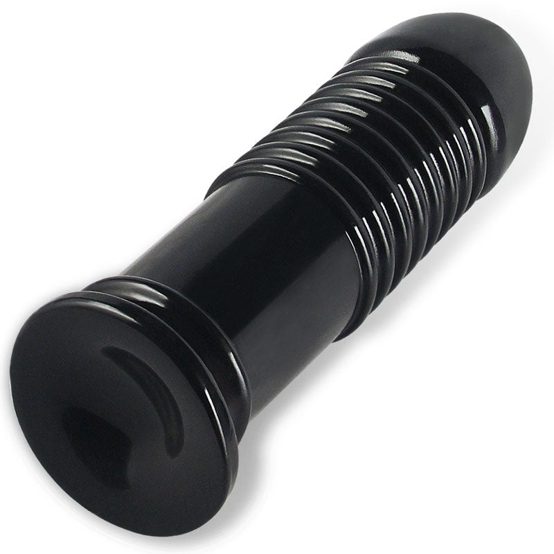 King Sized 8 Inch Anal Bumper Black Mega Butt Plug