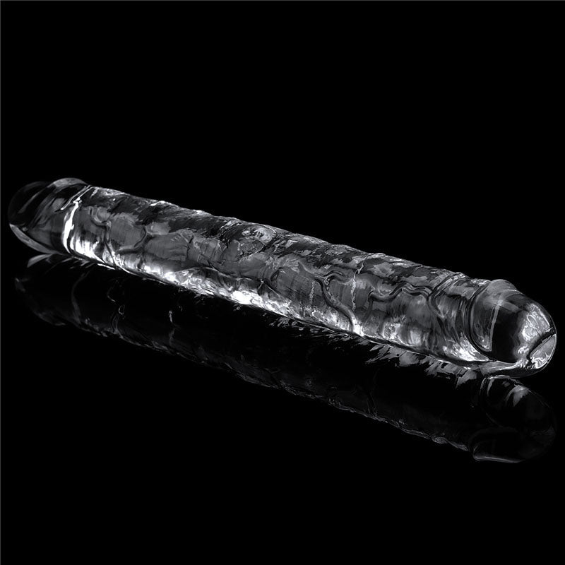 Flawless Clear Double 12 Inch Dong