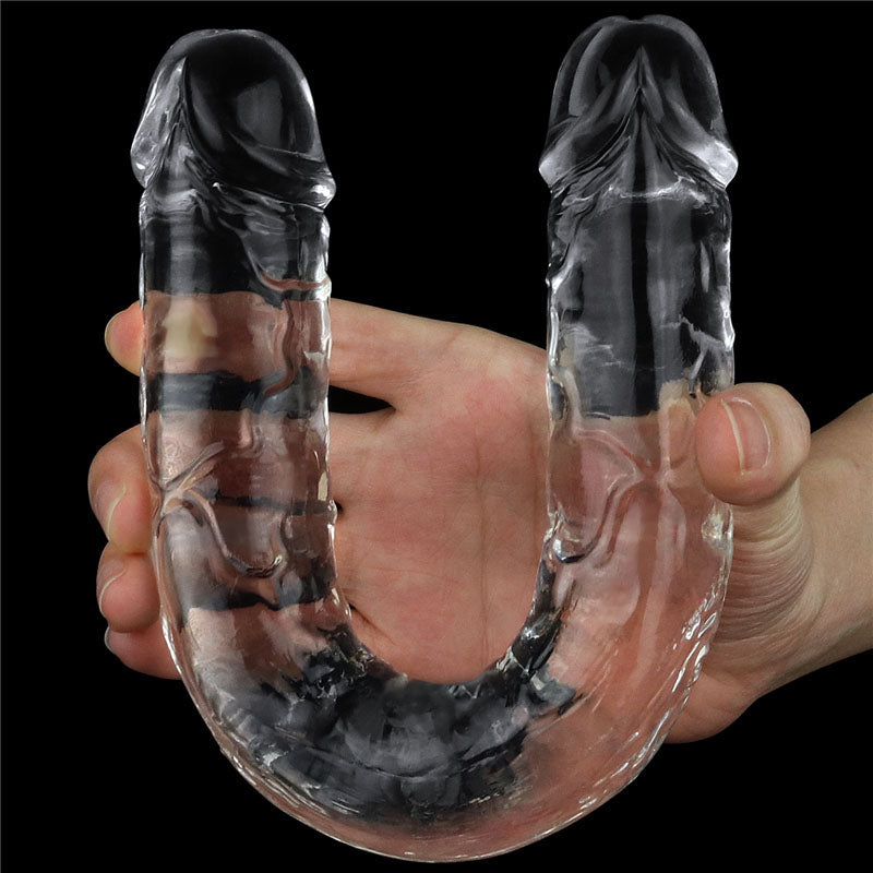 Flawless Clear Double 12 Inch Dong