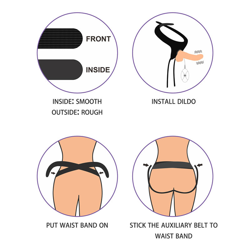 Ingen Easy Strap-On Set - Flesh 8.5 Inch Vibrating Strap-On