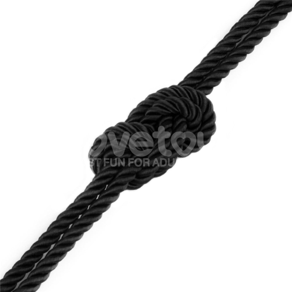 Rebellion Reign Silky Black Bondage Rope - 10 Mtrs