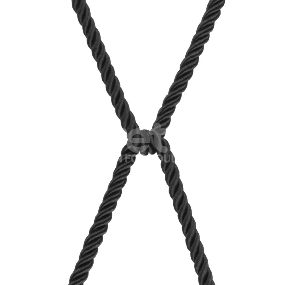 Rebellion Reign Silky Black Bondage Rope - 10 Mtrs