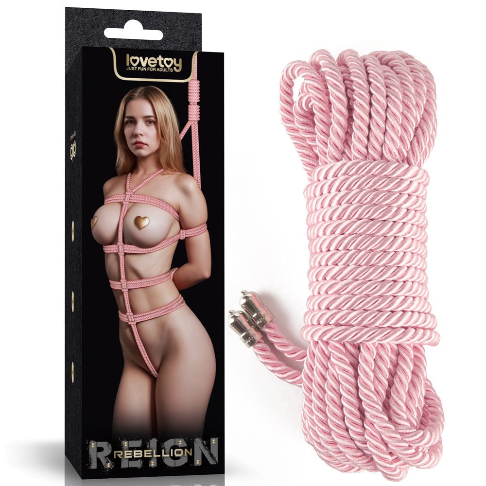 Rebellion Reign Silky Pink Bondage Rope - 10 Mtrs