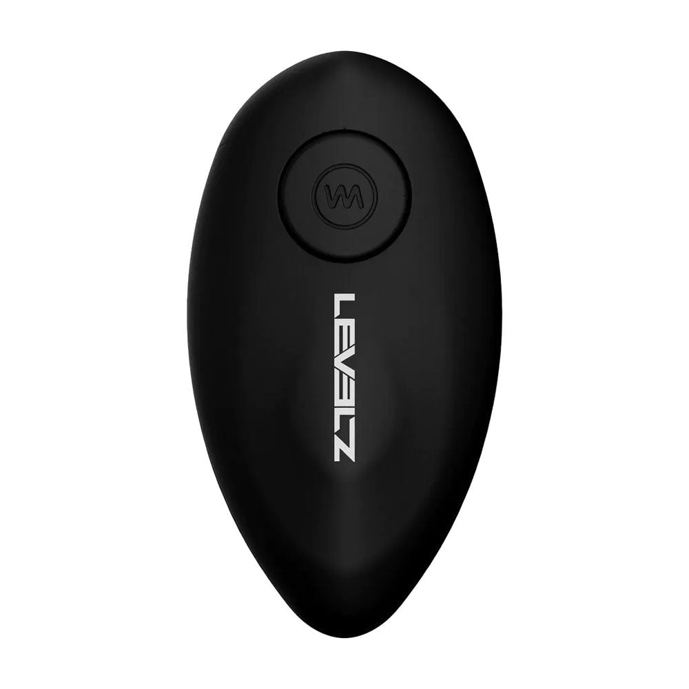 LEVELZ Remote Controlled Vibrating TriO Cock Ring with Prostate Stimulator - Black