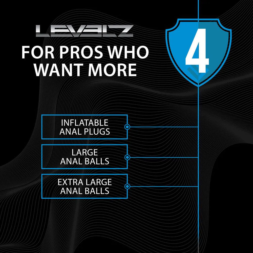 LEVELZ Ribbed Inflatable Anal Plug - Black