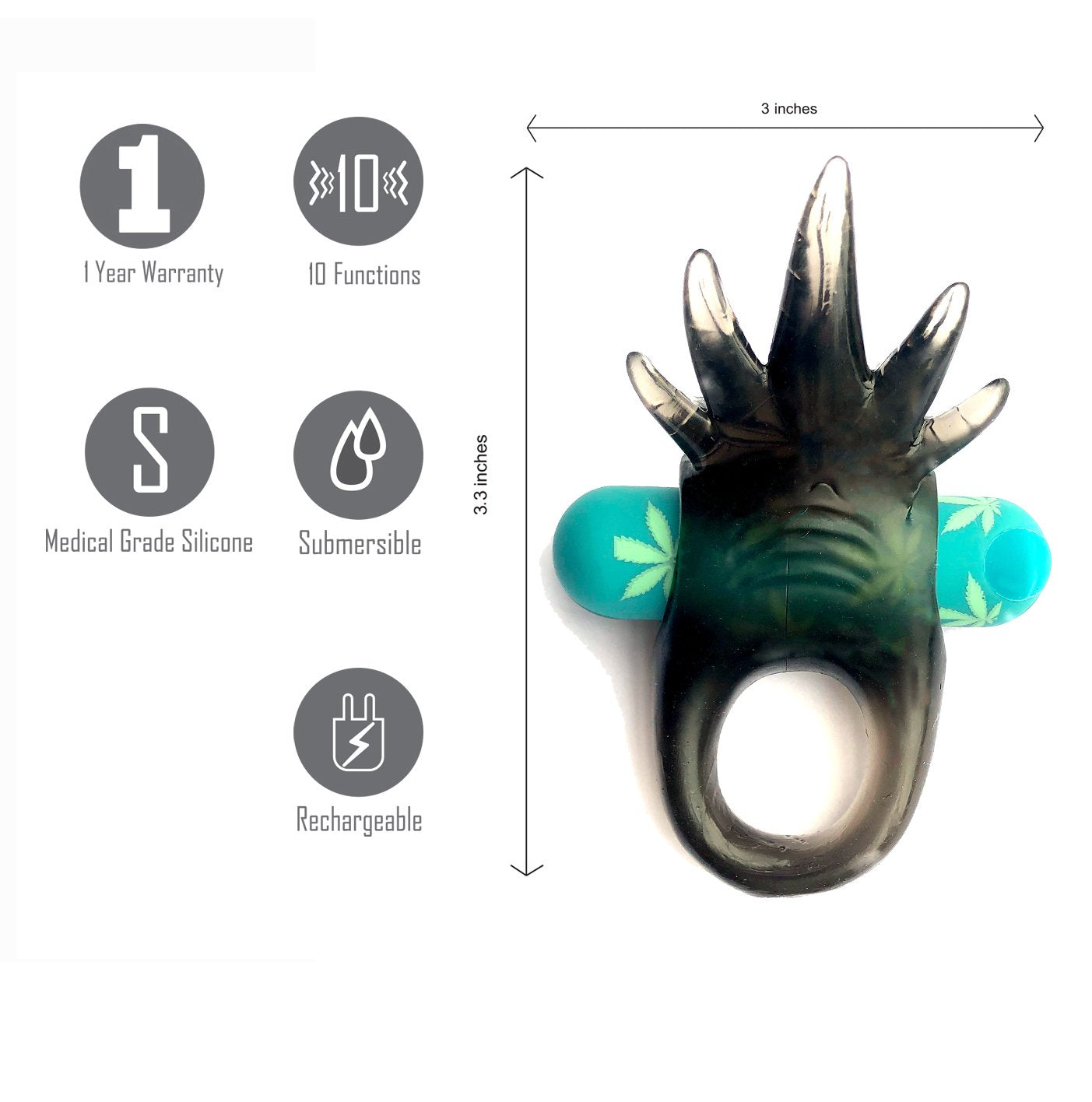 Maia Ziggy - Hemp Green Vibrating Cock Ring