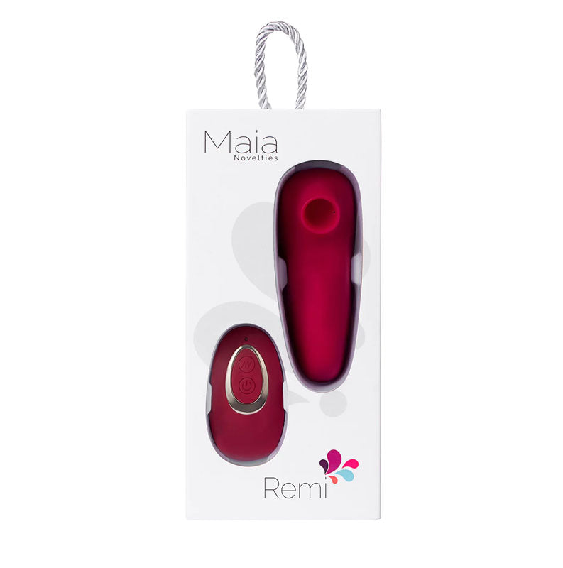 Maia Remi Panty Vibe with Suction & Remote Control - Red