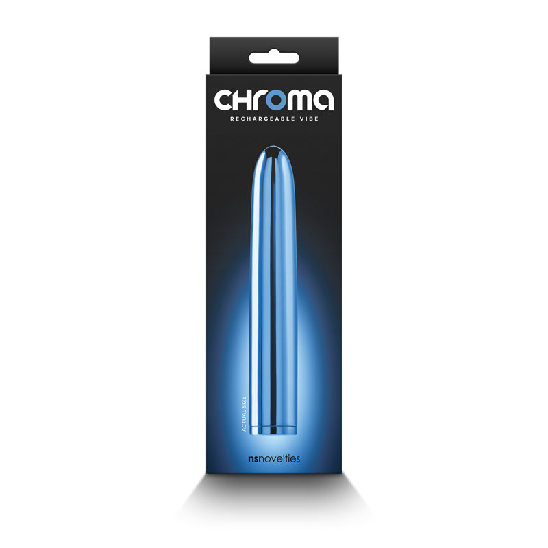 Chroma 7 Inch Metallic Vibrator - Blue