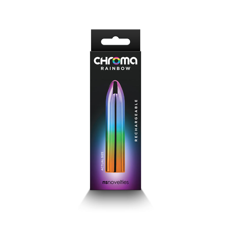 Chroma Rainbow Medium Mini Vibrator - Metallic Rainbow