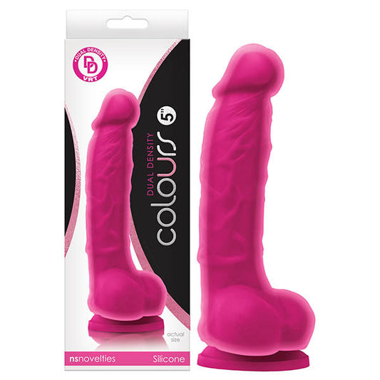 Colours Dual Density 5 Inch Dong - Pink