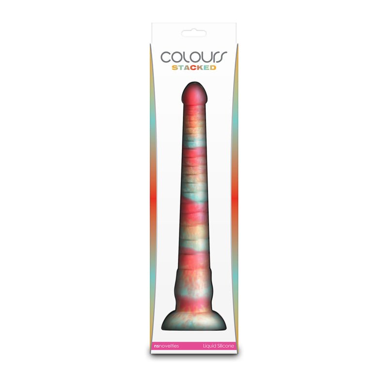 Colours Stacked 12 Inch Fantasy Dildo - Multi-Coloured