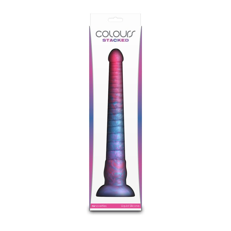 Colours Stacked 12 Inch Fantasy Dildo - Pink/Blue