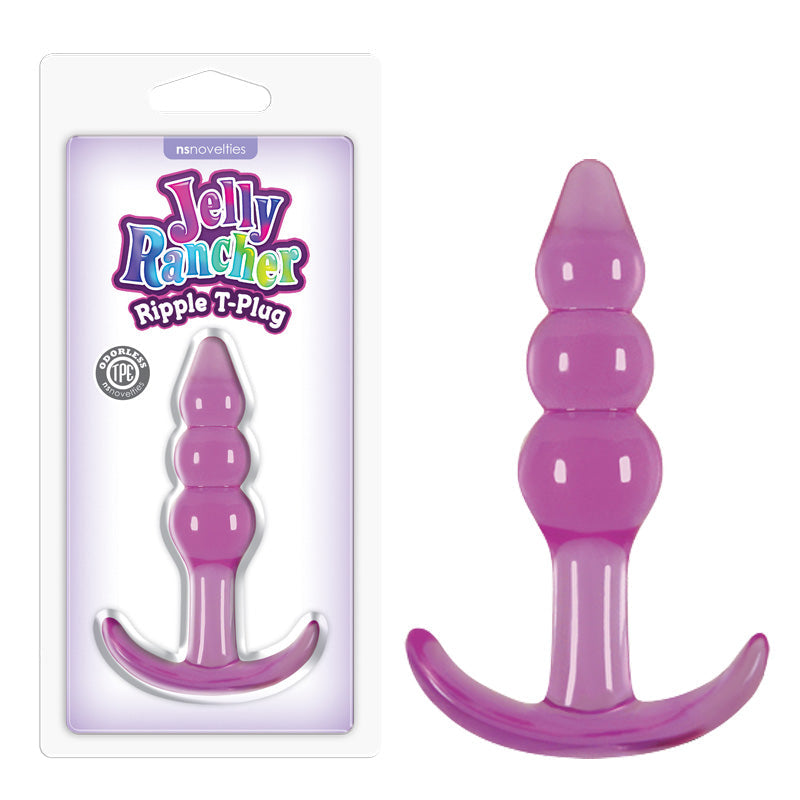 Jelly Rancher Ripple T-Plug Butt Plug - Purple