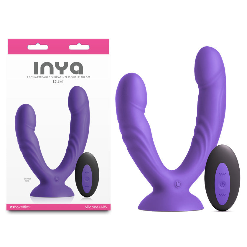 InYa Duet - Vibrating Double Dildo with Wireless Remote - Purple