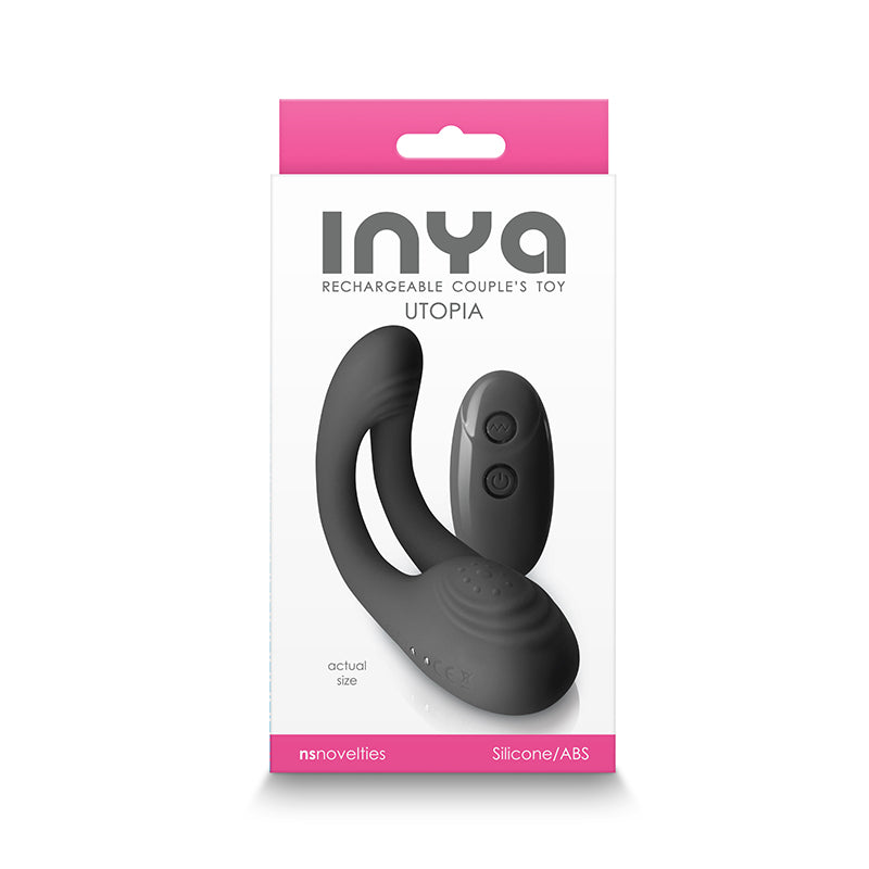 INYA Utopia - Black - Couples Dual Stimulator with Remote Control