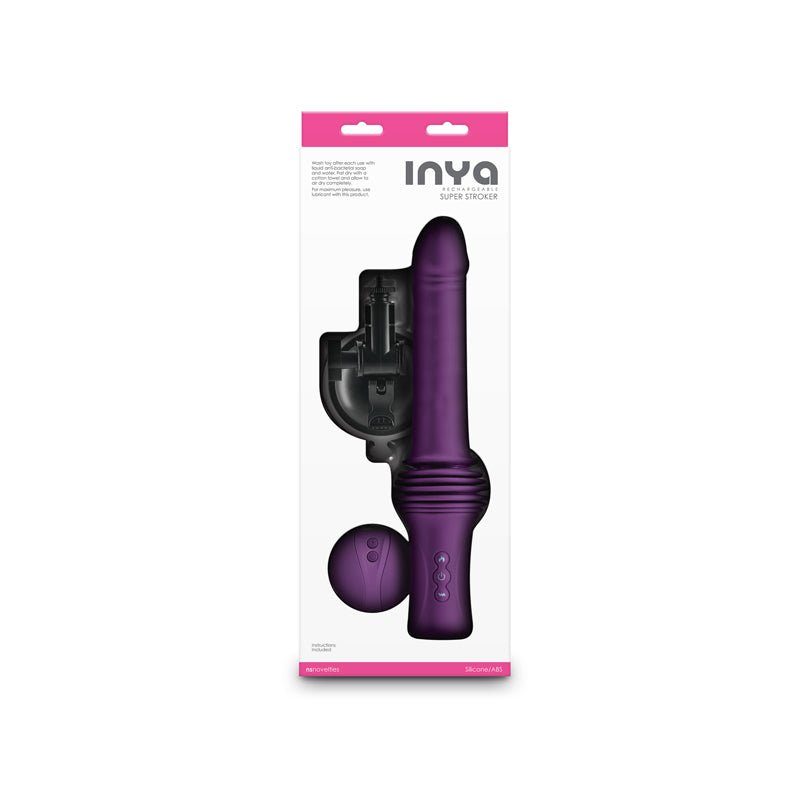 InYa Super Stroker - Thrusting Vibrator With Remote Control & Stand - Purple
