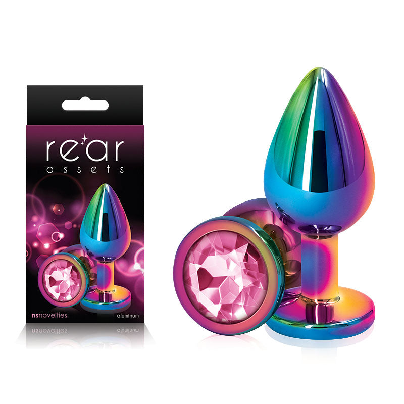 Rear Assets Multicolor Medium Butt Plug – Pink