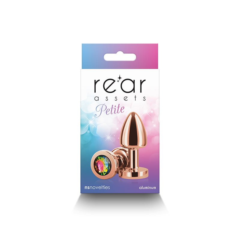 Rear Assets Rose Gold Petite Butt Plug – Rainbow