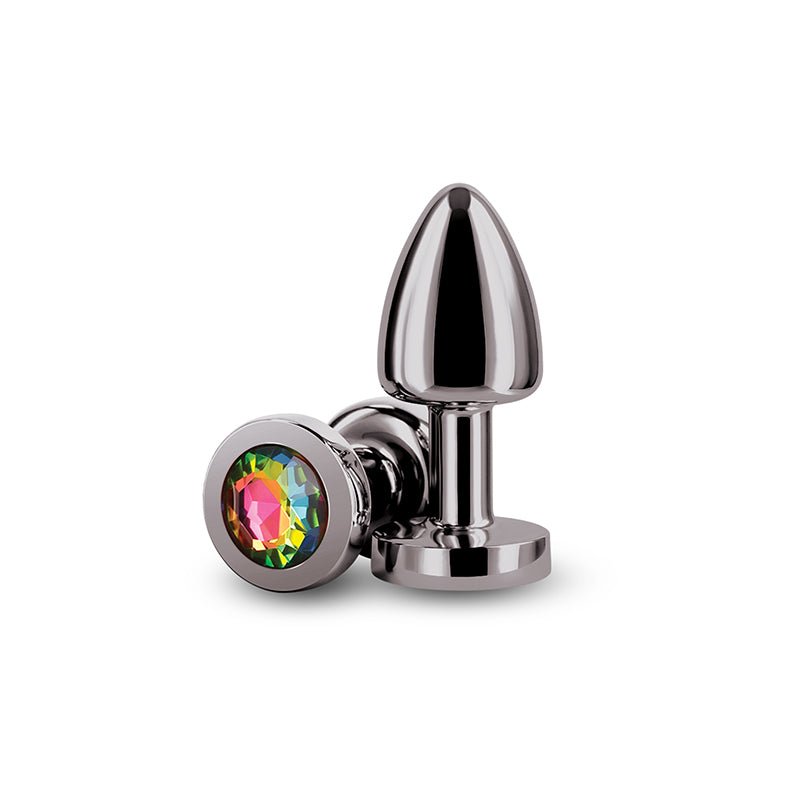 Rear Assets Gunmetal Petite Butt Plug – Rainbow