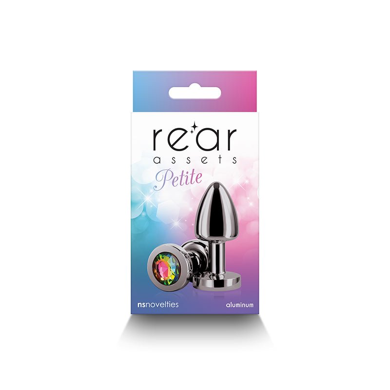 Rear Assets Gunmetal Petite Butt Plug – Rainbow