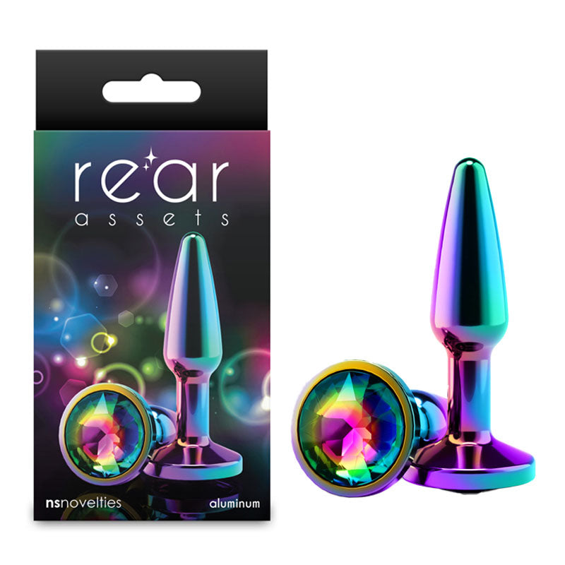 Rear Assets Jewelled Small Tapered Butt Plug - Multicolour